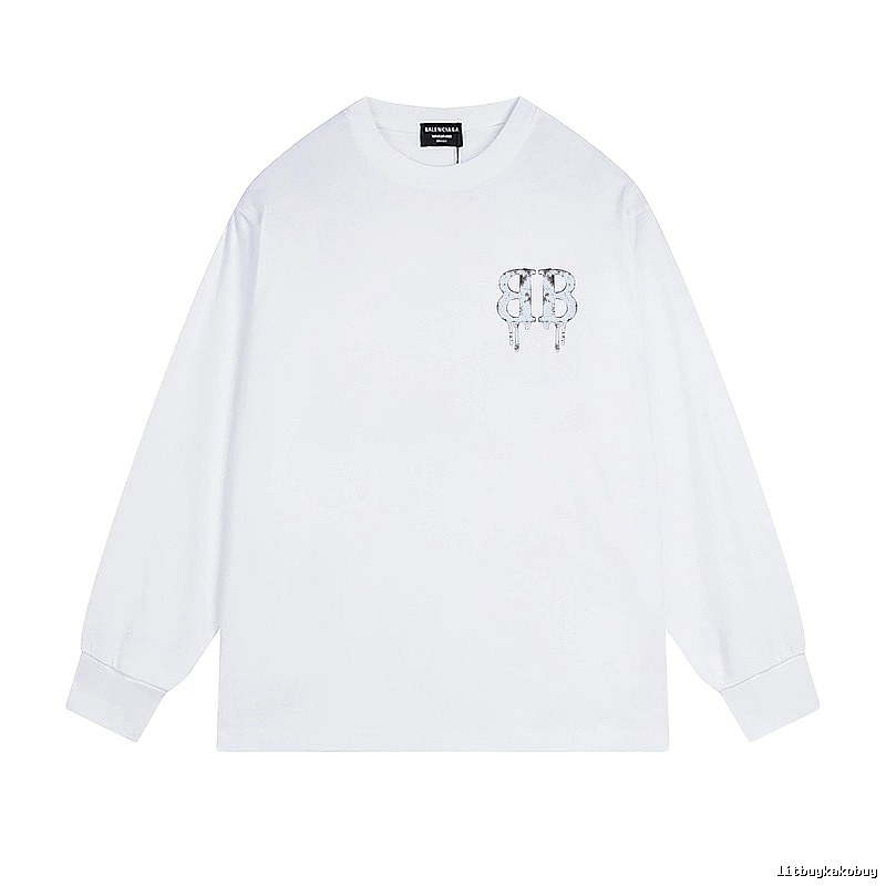 Balenciaga BB-style white sweatshirt