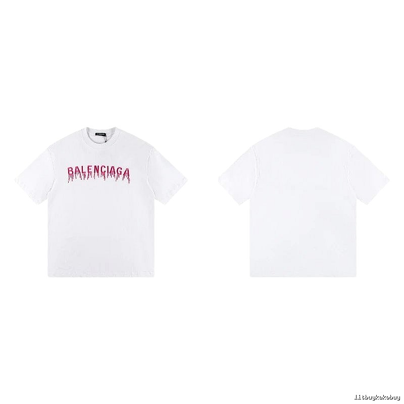 Balenciaga Blood Drop Collection Street Style White T-Shirt