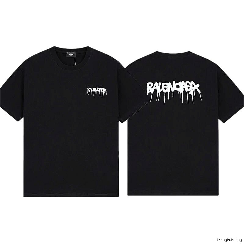 Balenciaga Graffiti Street Style Black T-Shirt
