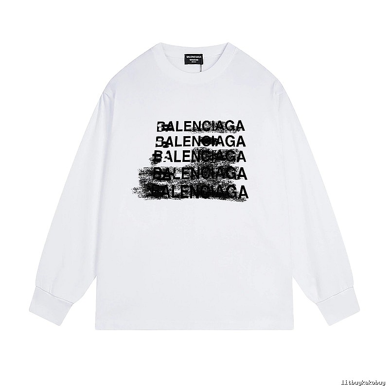 Balenciaga letter-style white T-shirt