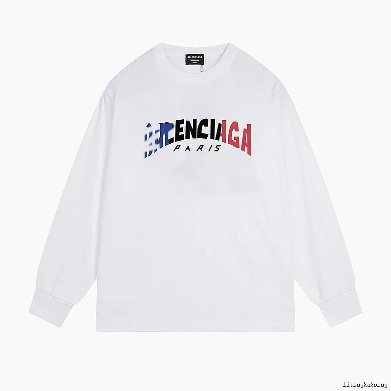 Balenciaga letter-style white T-shirt