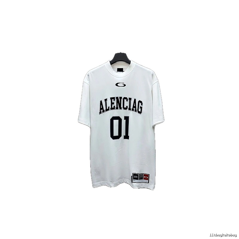 Balenciaga letter-style white T-shirt