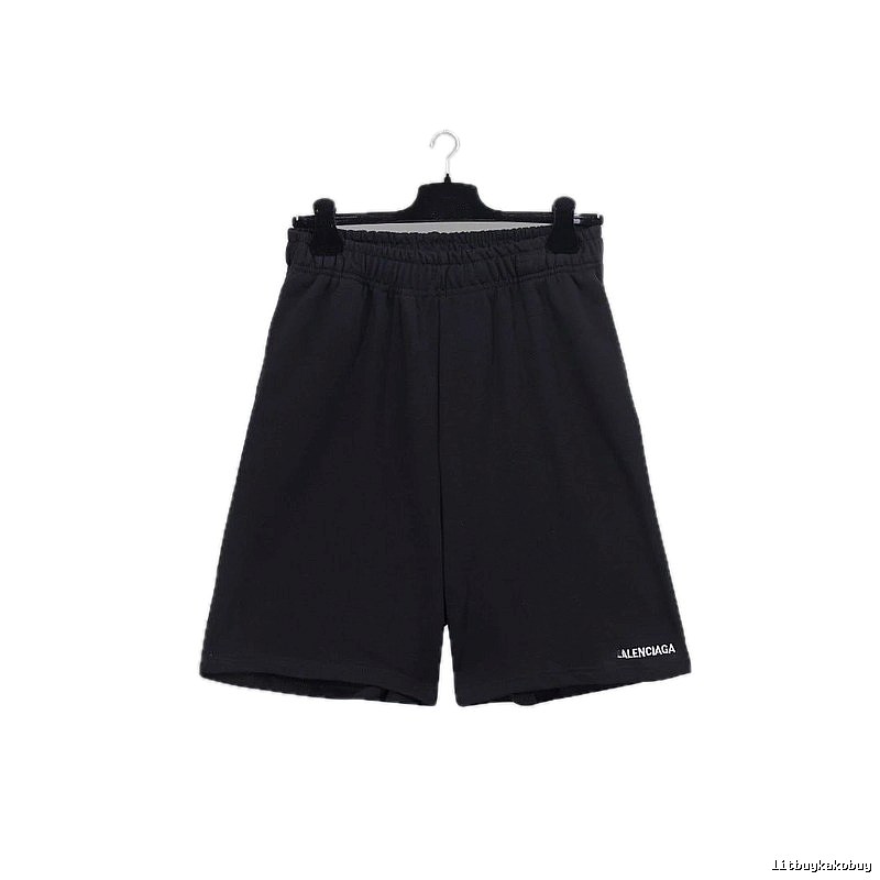 Balenciaga minimalist style black shorts