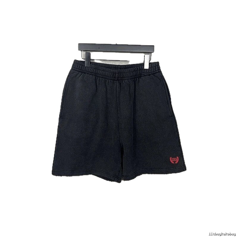 Balenciaga minimalist style black shorts