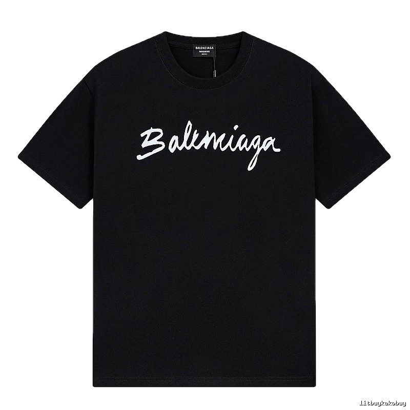 Balenciaga minimalist style black T-shirt