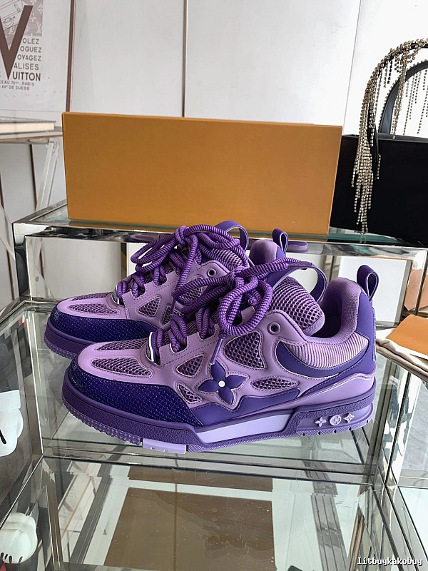 Balenciaga Purple Runner Sneaker with Purple Layered Athletic Runner for Streetwear Looks