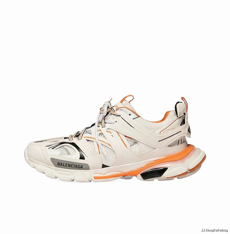 Balenciaga retro white-orange sports shoes