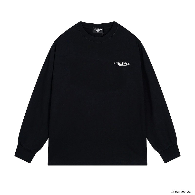 Balenciaga simple style black long-sleeved shirt