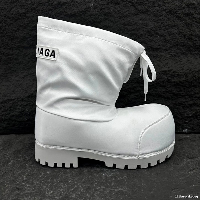 Balenciaga White Padded Boot with White Padded Boot Detail