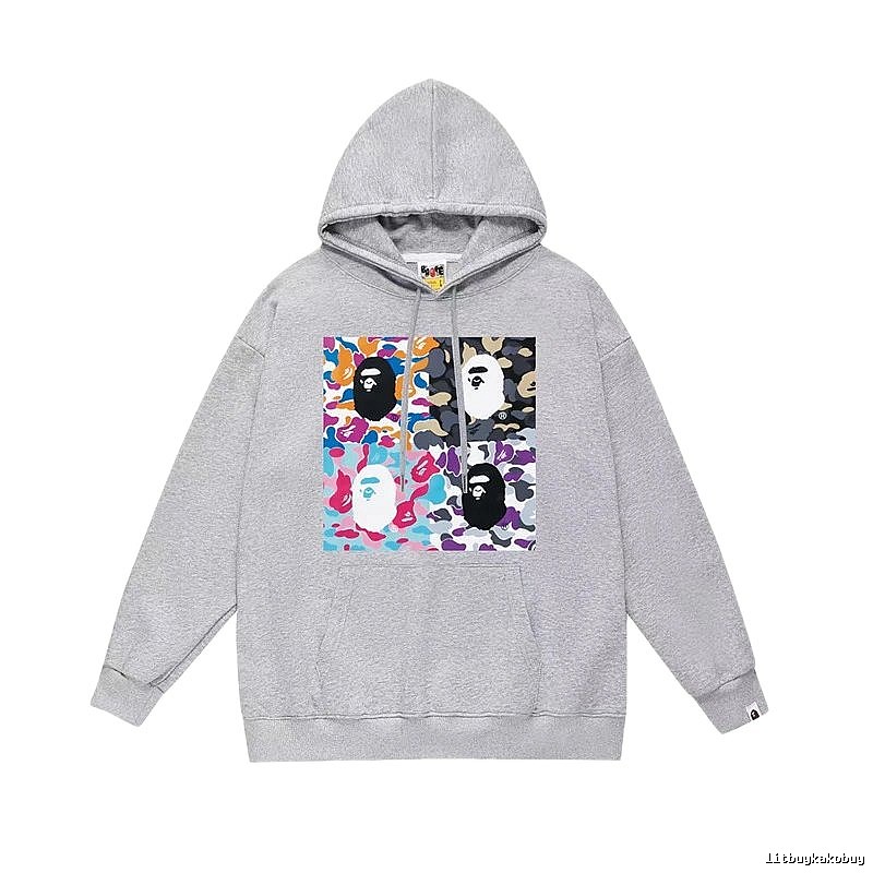 Bape Ape Camo Wind Grey Hoodie