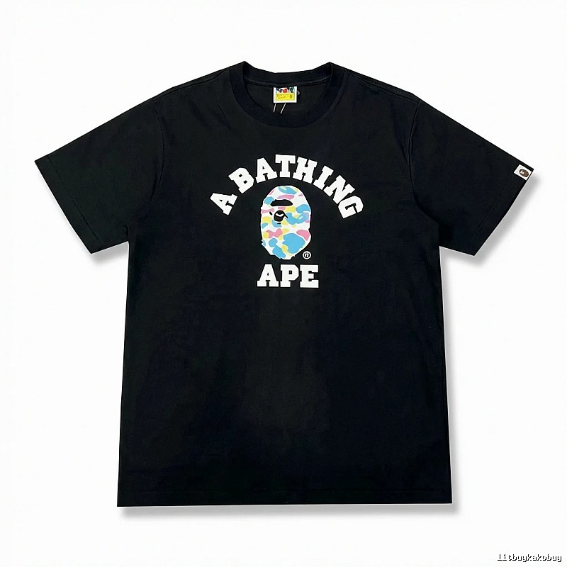 Bape Ape Camouflage Style Black T-shirt