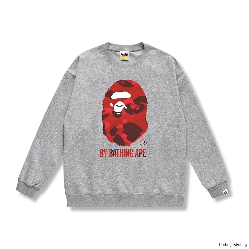Bape Ape Head Camouflage Style Grey Sweatshirt