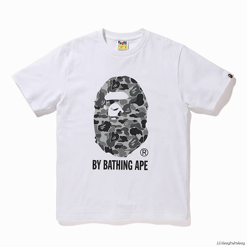 Bape Ape Head Camouflage Style White T-shirt