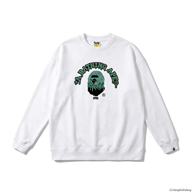 Bape Ape Head Cool White Sweatshirt