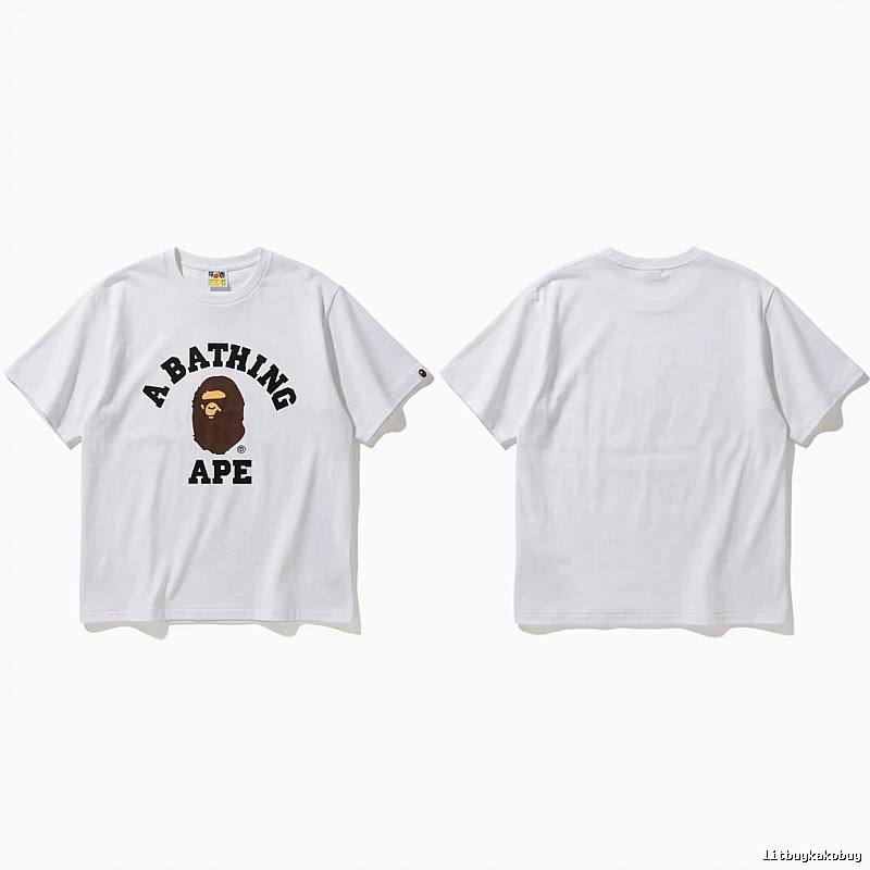 Bape ape head minimalist style white T-shirt