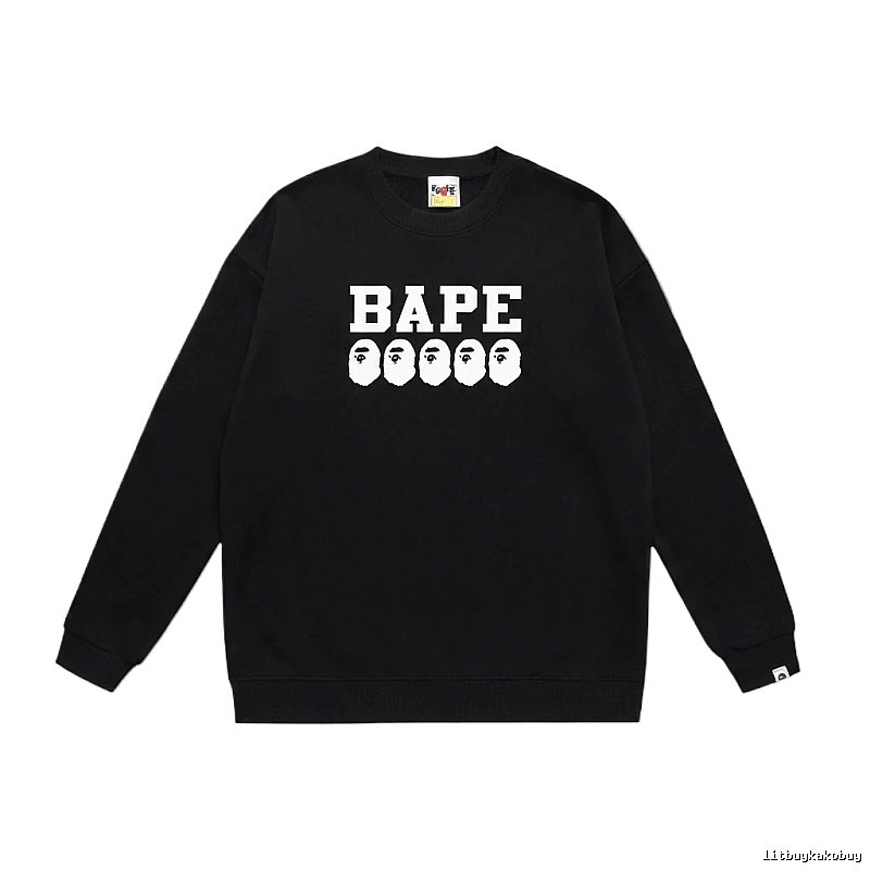 BAPE Ape Head Simple Black Sweatshirt