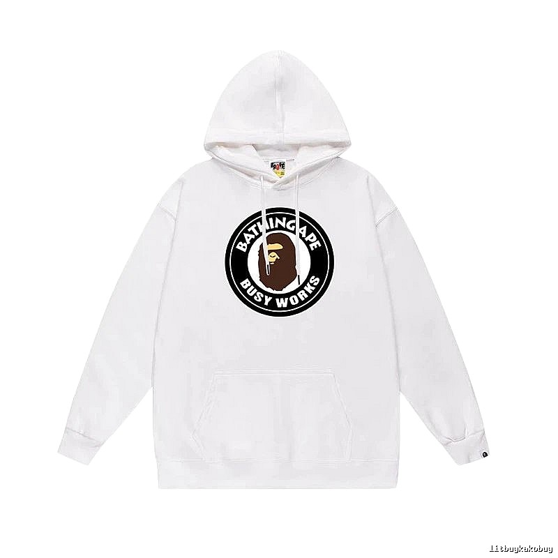 Bape Black Label Casual Style White Hoodie