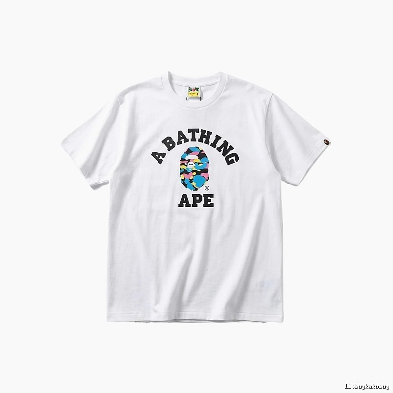 Bape Camouflage Alphabet White T-shirt