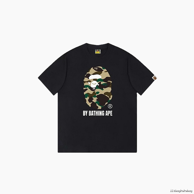 Bape camouflage style black T-shirt