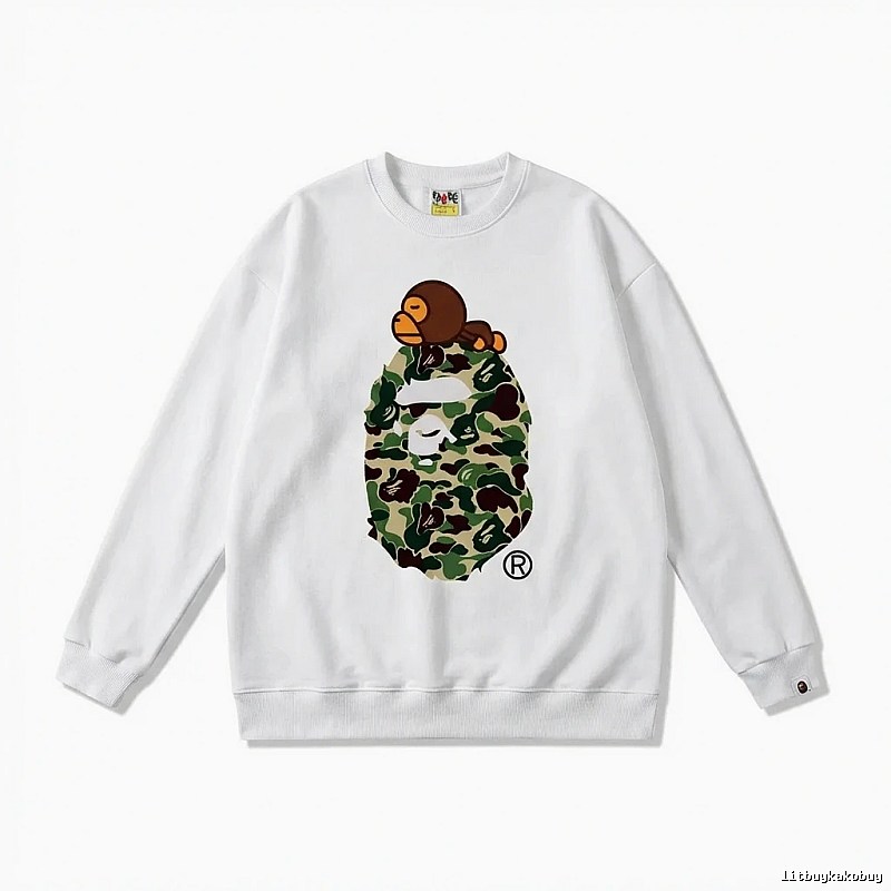 Bape camouflage style white sweatshirt