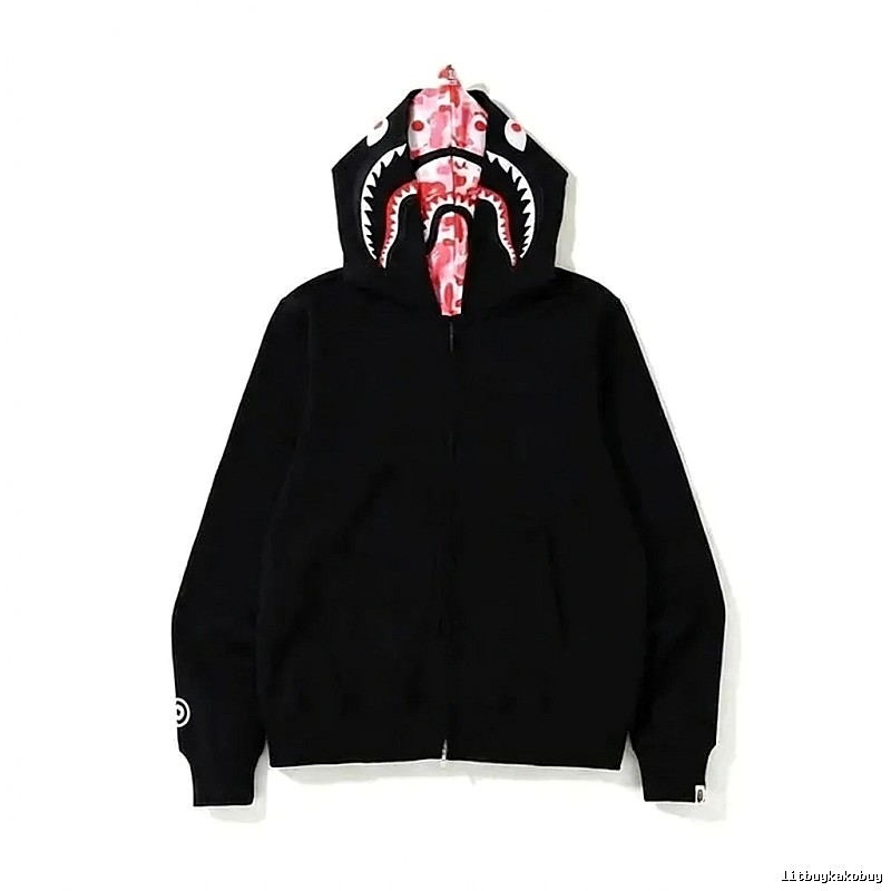 Bape Shark Series Black Streetwear Hoodie