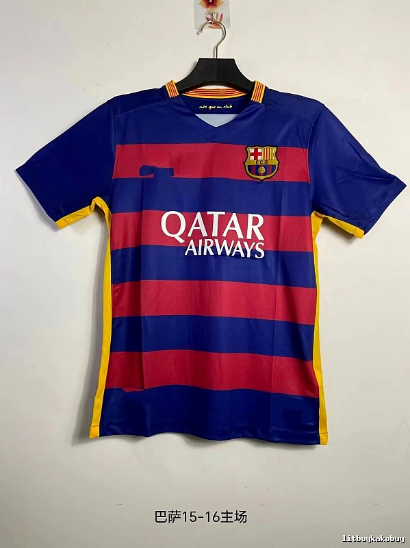 Barcelona Streetwear Retro soccer jersey Blue Red Barcelona with Logo Accent