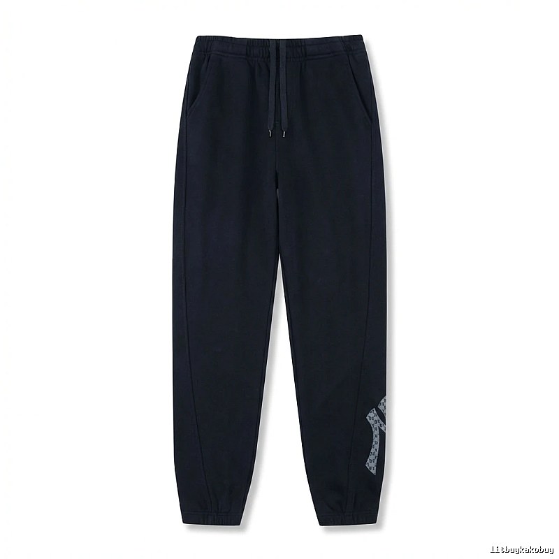 Basic style casual black pants of MLB