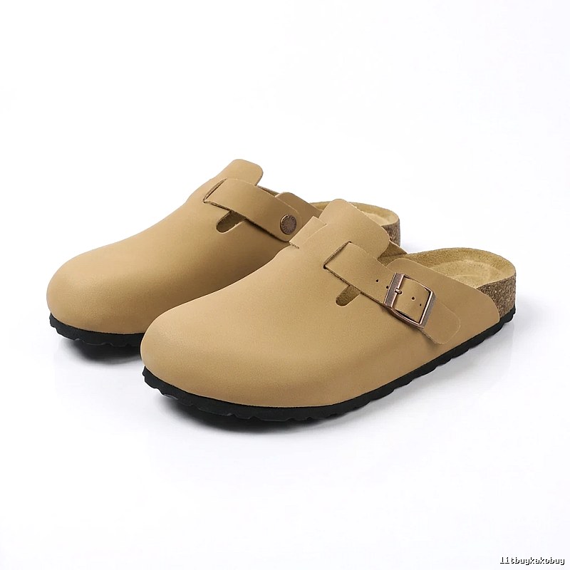 BIRKENSTOCK cork retro-style slippers