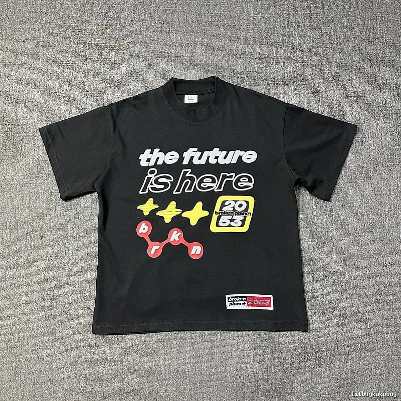 Broken Planet Relaxed Graphic T-shirt White Cotton Bold with Designer-Inspired Detail