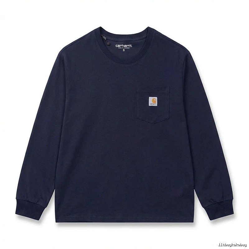 Carhartt basic simple navy long-sleeve
