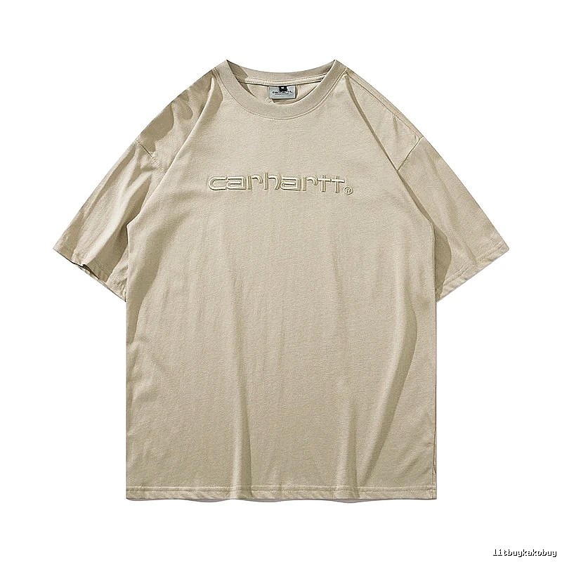 Carhartt Casual Logo T-shirt Light Blue Subtle for Streetwear Looks