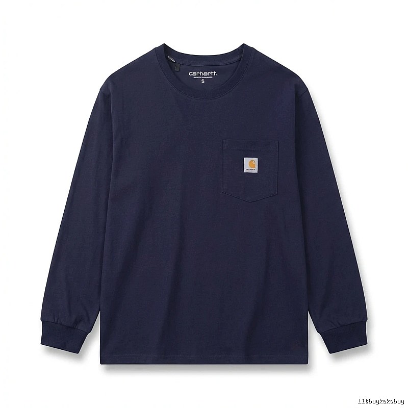 Carhartt simple and casual style navy long-sleeve