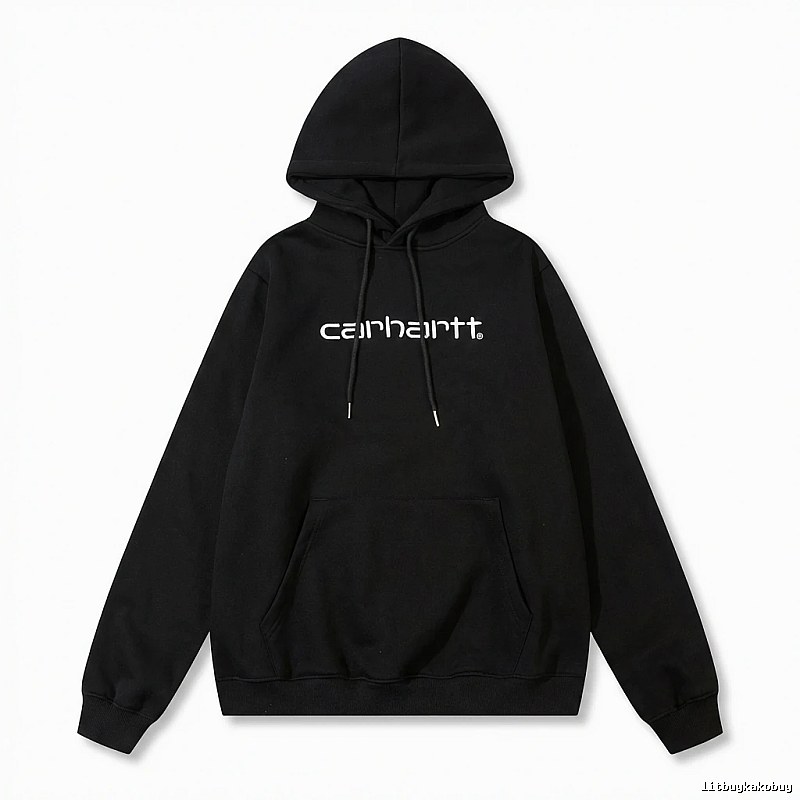Carhartt simple-style black hoodie