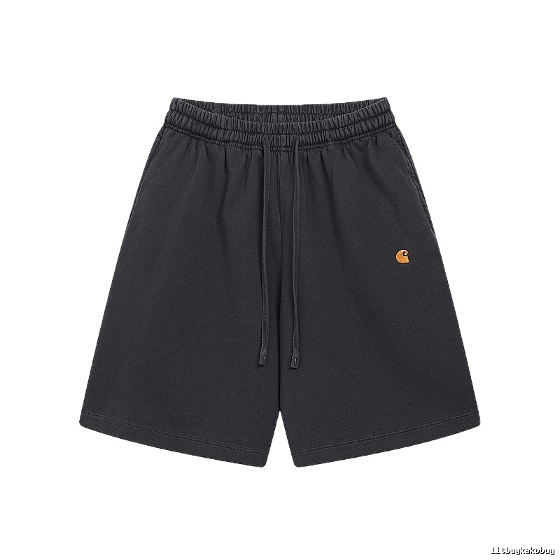 Carhartt Small Logo Workwear Style Carbon Black Casual Shorts