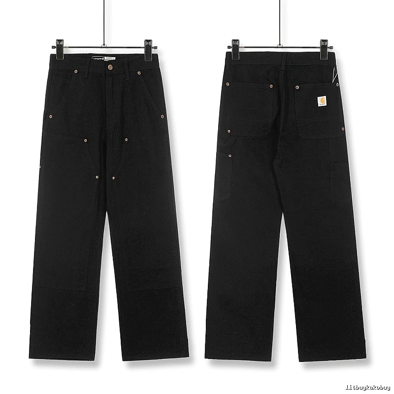 Carhartt workwear style black long trousers