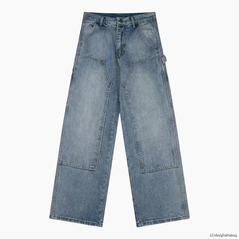 Carhartt workwear-style blue jeans