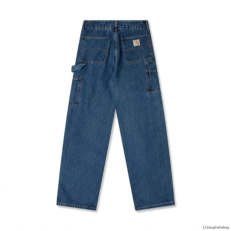 Carhartt workwear style dark blue jeans