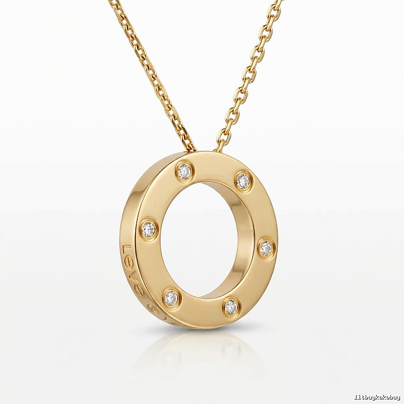 Cartier LOVE series gold necklace