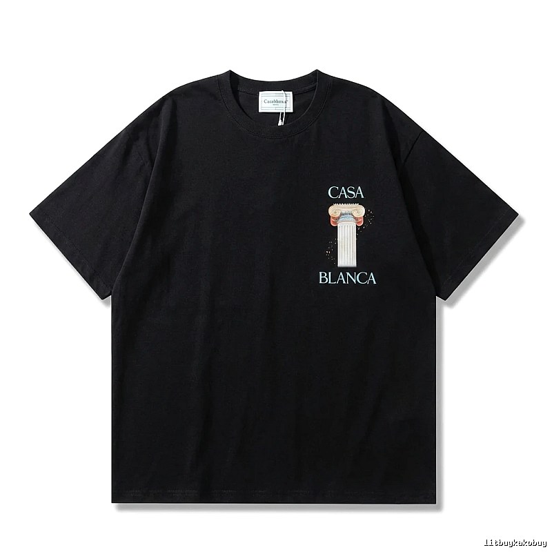 Casablanca Print Retro Black T-shirt
