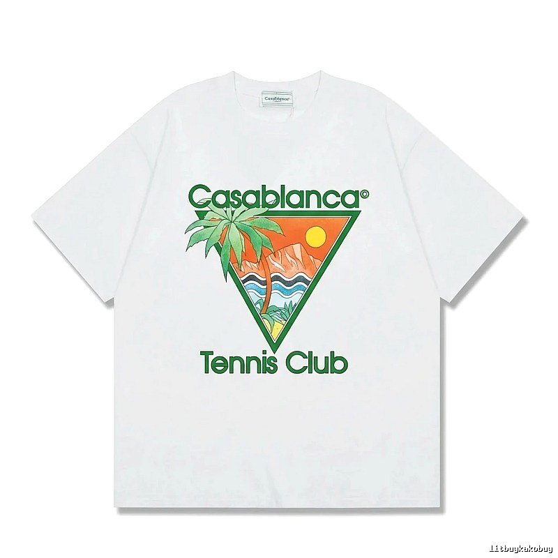 Casablanca Printed Casual White T-shirt