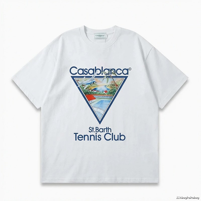 Casablanca Printed Casual White T-shirt