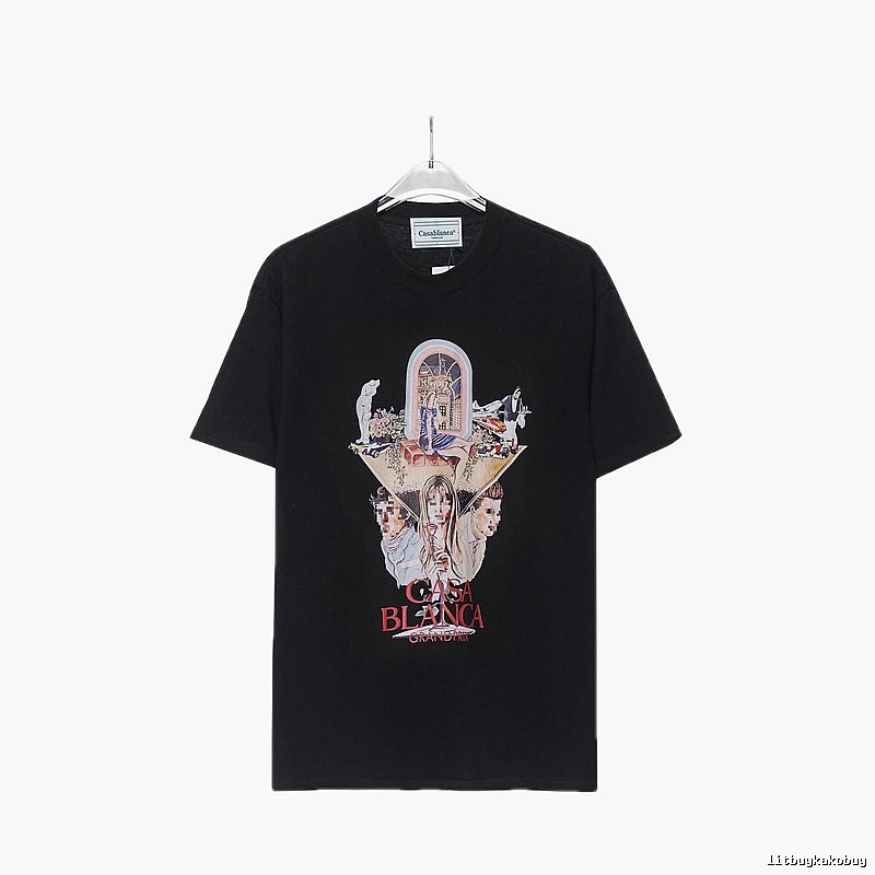 Casablanca Printed Trendy Black T-shirt
