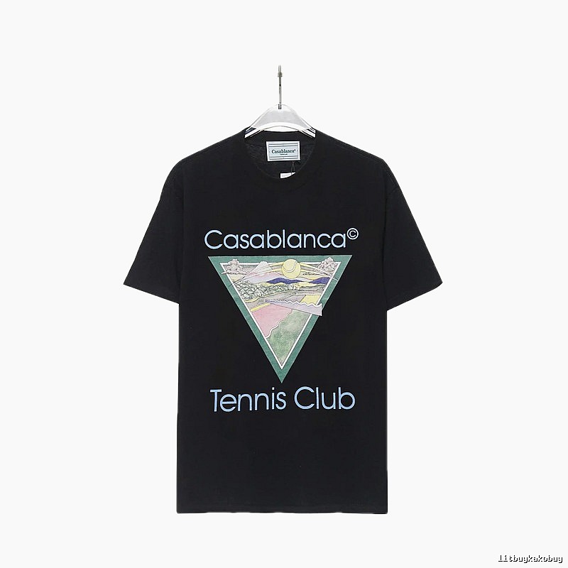 Casablanca Printed Trendy Black T-shirt