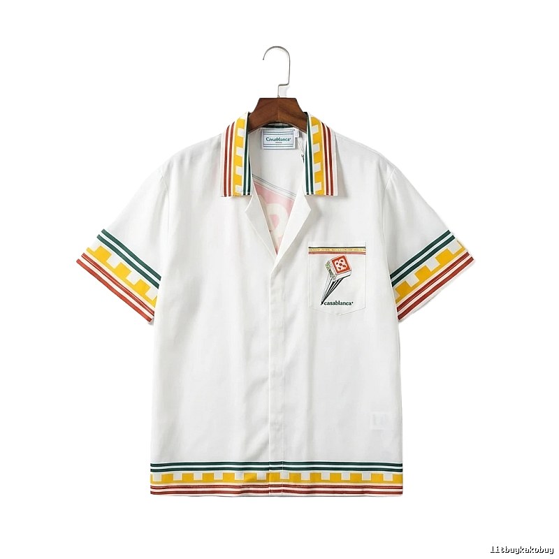 Casablanca retro style white short-sleeve