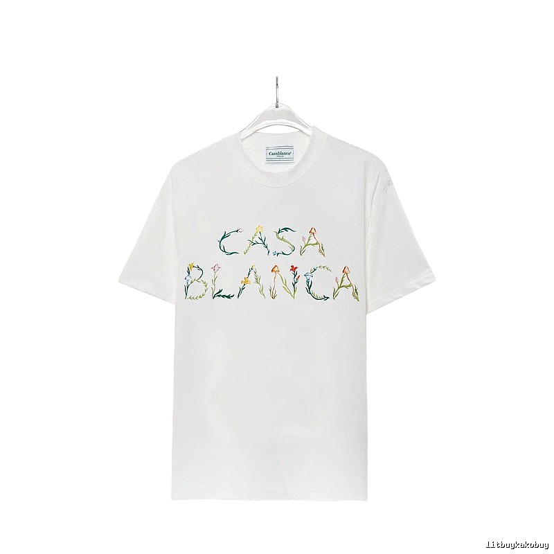 Casablanca - style printed white T - shirt
