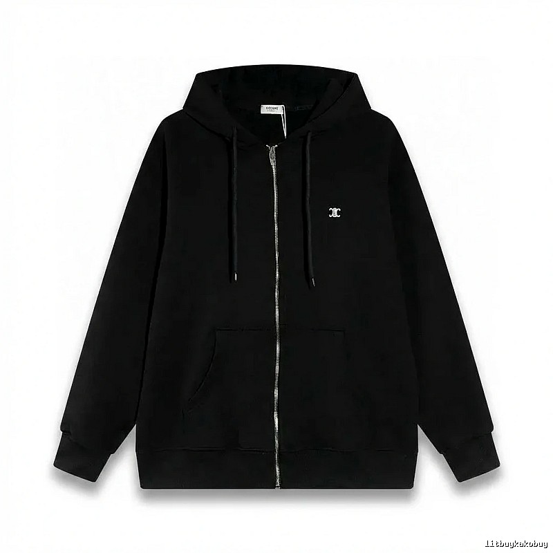 CELINE's classic black hoodie