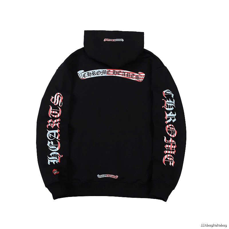 Chrome Hearts 2088-78 Black Cross Graphic Hoodie Training Look