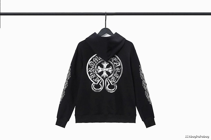 Chrome Hearts 2089-53 Black Cross Graphic Hoodie Minimal Look
