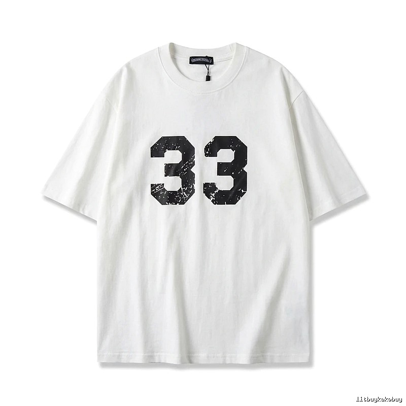 Chrome Hearts American-style digital wind white T-shirt