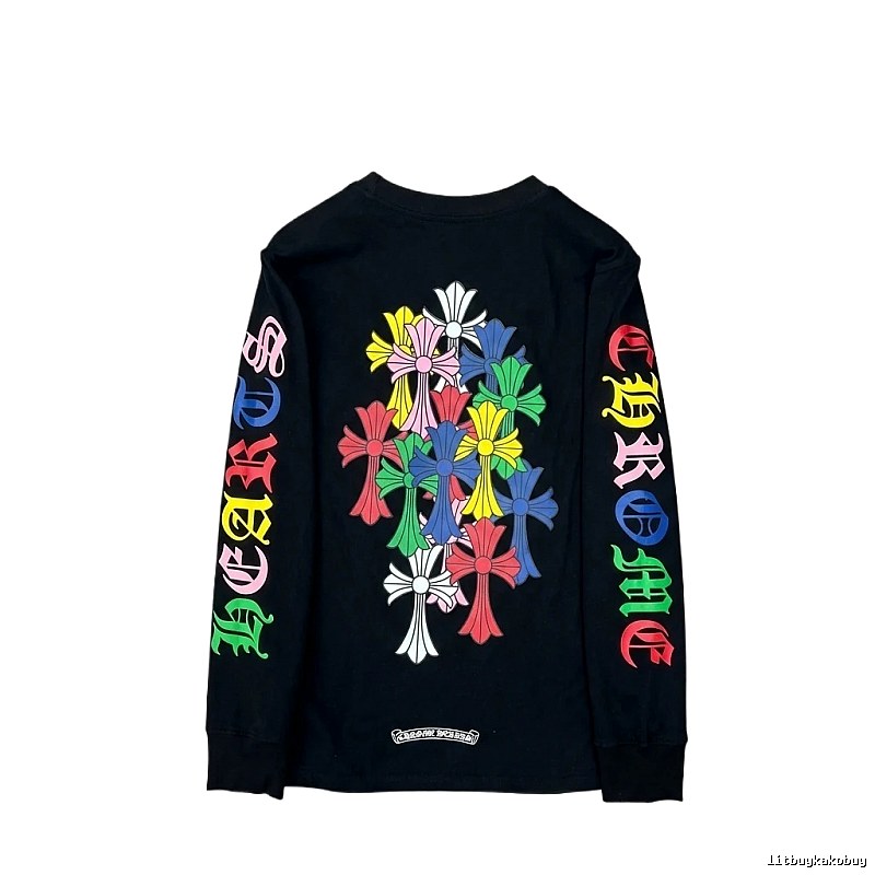 Chrome Hearts Colorful Cross Black Long-sleeve (T-shirt)